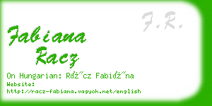 fabiana racz business card